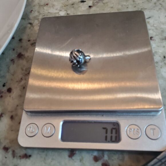 Hematite and Sterling Silver Hand Holding Moon and Star Pendant - Picture 4 of 4